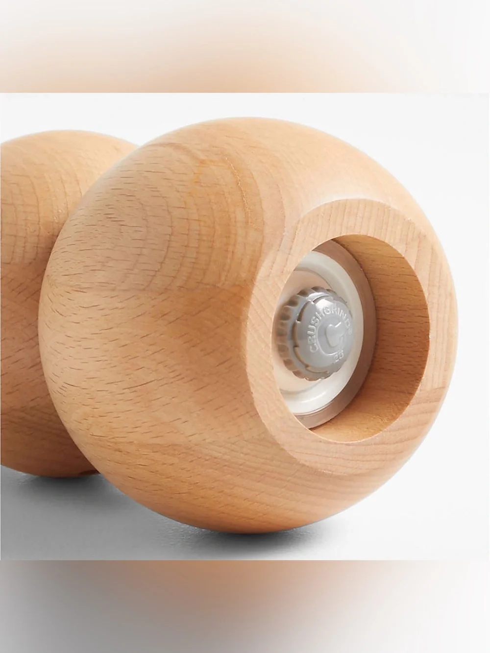 Crate & Barrel Wood Snowman Salt & Pepper Mill Grinder Set